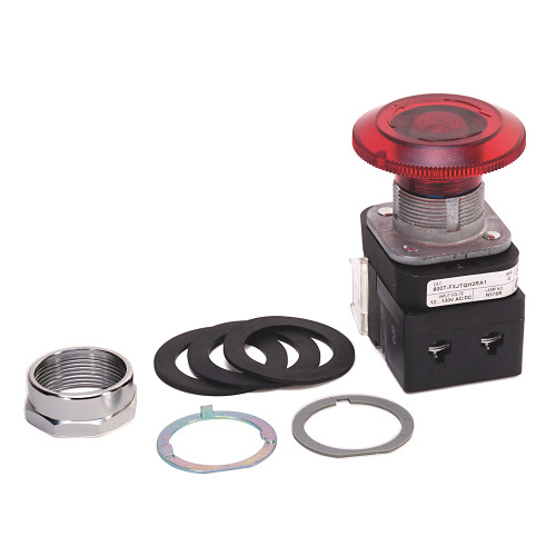 BOTON PULSADOR ILUMINADO LED HONGO ROJO - 800TFXJTQH2RG1