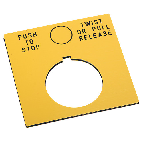 PLACA LEYENDA COLOR AMARILLO P - 800TX647Y