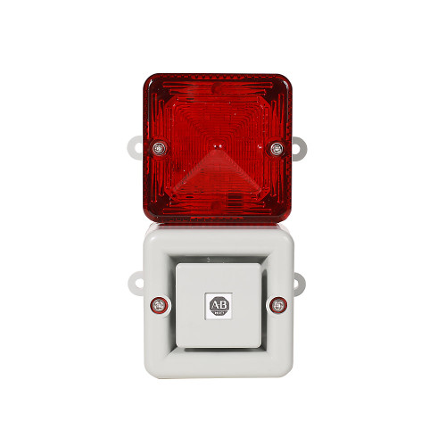 BOCINA INDUSTRIAL 230 VCA 104 DB 32 TONOS ALIMENTACION DE CONDUCTO BASE ESTANDAR LUZ 5 ROJA - 855HBCA20BDR4