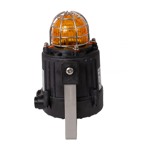 FARO DE XENÓN PARA ÁREAS PELIGROSAS, COLOR ÁMBAR, ENTRADA PARA TUBO CONDUIT 1/2 NPT, 24V DC, BASE N - 855XBBND24B5