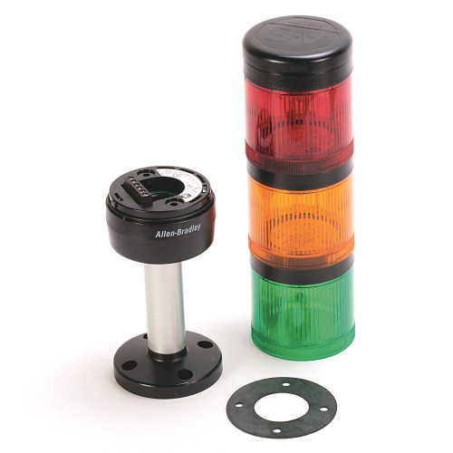 DESCONTINUADO|SOLO STOCK| TORRETA MONTAJE MODULO LED FIJO 24V ROJO MONTAJE EN POSTE 10CM - 855TPB24Y4
