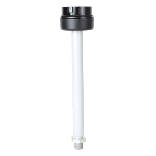 ADAPTADOR DE BASE 70MM LUZ DE PILA. MONTAJE DE TUBO ROSCADO DE 25CM, CARCASA NEGRA. - 856TBMAT25
