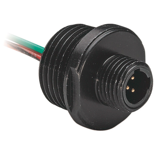 RECEPTACULO AC MICRO RECTO 3-PIN 22AWG PVC 1/4X18 NPT 0.3M - 888RF3AC21F