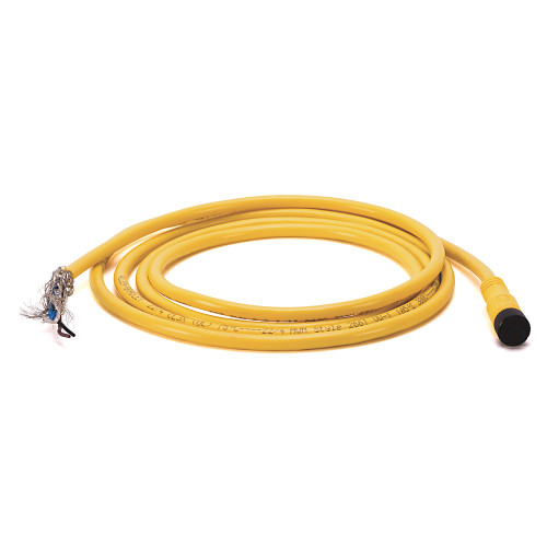 CABLE DE CONEXION MICRO M12 HEMBRA RECTO 4 PINES; AMMARILLO, TRENZADO MACHO RECTO 2 METROS. - 889DF4ECDM2