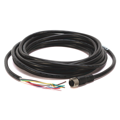 CABLE MICRO CC M12 PVC,HEMBRA R-ANG,8 PIN,NEGRO,BLINDAJE DE ALUMINIO CON TRENZA, 10M, 24AWG - 889DR8FB10