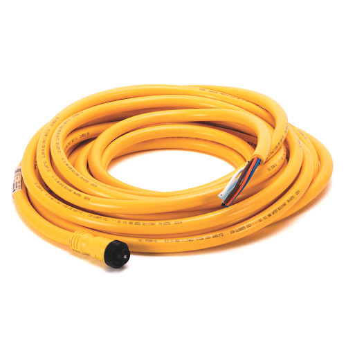 MINI CABLE, HEMBRA, RECTO (ROSCAS INT), 5 CLAVIJAS, SIN CONECTOR, AMARILLO, 16AWG, CABLE PVC, 100 PI - 889NF5AF100F