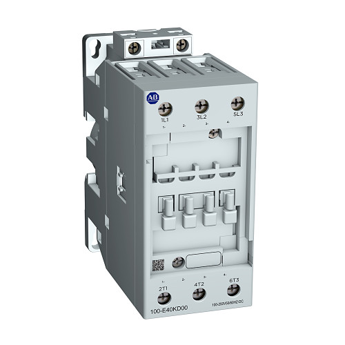 CONTACTOR IEC 40AMP 250-500V CA/CD 50/60HZ 3 POLOS TERMINALES DE TORNILLO - 100E40KN00