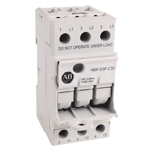 PORTA FUSIBLES 3 POLOS, 30A, CON INDICADOR DEFUSIBLE FUNDIDO - 140FD3CC30