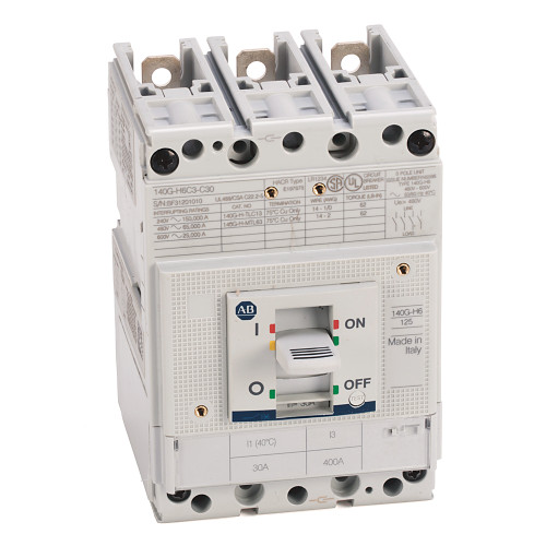CORTA CIRCUITO DE CAJA MOLDEADA, 3 POLOS, 65KA A 480V, MARCO H, 125A NOMINAL - 140GH6I3D12