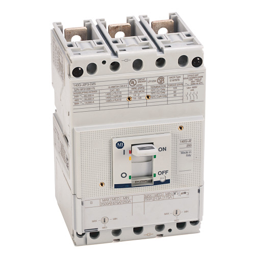 INTERRUPTOR DE CAJA MOLDEADA 3 POLOS FRAME J 250A 25KVA PROTECCION TERMOMAGNETICA - 140GJ2F3D25