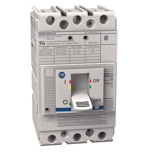GUARDAMOTOR TIPO CAJA MOLDEADA MCP, FRAME G, 100 AMPS - 140MGG8PD10KA