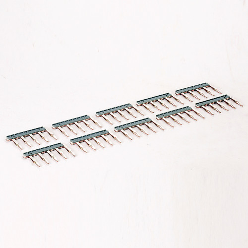 PUENTE CENTRAL CON TORNILLO, 5 POLOS, COLOR NEGRO, PARA BLOQUES DE TERMINALES 1492-R. - 1492CJRA105