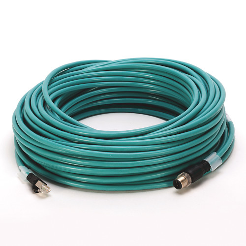 CABLE DE 4 CONDUCTORES, M12, MACHO RECTO, ESTÁNDAR, RJ45, MACHO RECTO, VERDE AZULADO PUR - 1585DM4UBJM35