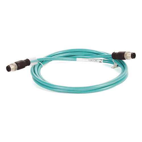 1585 ETHERNET CABLES, 4 CONDUCTORS, M12, STRAIGHT MALE, STANDARD, M12, STRAIGHT MALE, TEAL PUR - 1585DM4UBDM25