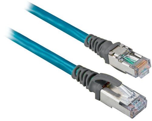 MEDIOS ETHERNET, RJ45, ESTANDAR, MACHO EN ANGULO RECTO, 8 CONDUCTORES (4 PARES), PVC VERDE AZULADO 2 - 1585JE8CBJM5