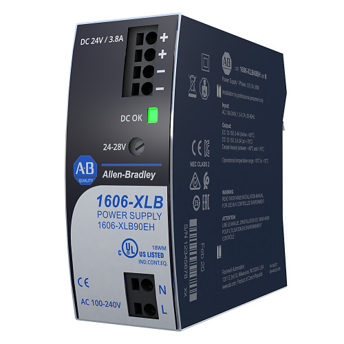 FUENTE DE ALIMENTACIÓN,90 W, 100-240 V CA, 24 V CC, 3,8 A. - 1606XLB90EH