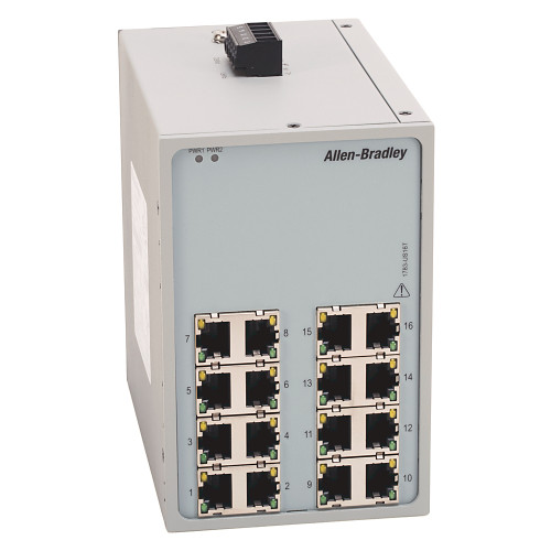STRATIX 2000 UNMANAGED SWITCH, 16 PUERTOS DE COBRE 10/100, 2 FIBRA DE 100 MEG. SFP. - 1783US16T2S