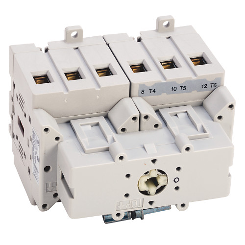 INTERRUPTOR DE CARGA IEC, 90°  ;  40 A; 3 POLOS, ACTUADOR ROJO/AMARILLO TIPO N - 194EE4017536N