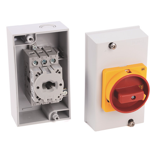 DESCONECTOR LOCAL 16 A, 3 POLOS, OFF-ON 90° BASE/CARRIL DIN. SUMINISTRADO CON UN TIPO N RED /ACTUADO - 194EY16M17534N