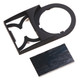 PLACA Y MARCO ACCESORIO DE 22 MM, NEGRO CON TEXTO DE LEYENDA EN BLANCO, 30X50 MM - 800F12BE186