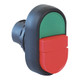 OPERADOR MULTIFUNCION 3 POSICIONES, 22 MM, METALICO, VERDE/ROJO, IP66 - 800FMU3F3F34
