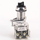 BOTON SELECTOR DE 2 POSICIONES, PERILLA BLANCA Y ALA GRIS,  1 NO,  1NO;  NO ILUMINADO - 800HHP2KB6AXXX