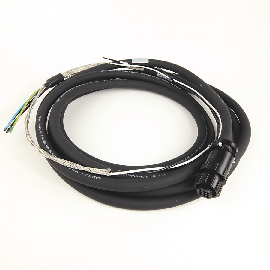 CABLE DE ALIMENTACIÓN Y BK, M-CIRC. PLASTICO, D-FLYING LEAD, 16AWG, STD, 4M - 2090CPBM6DF16AA04