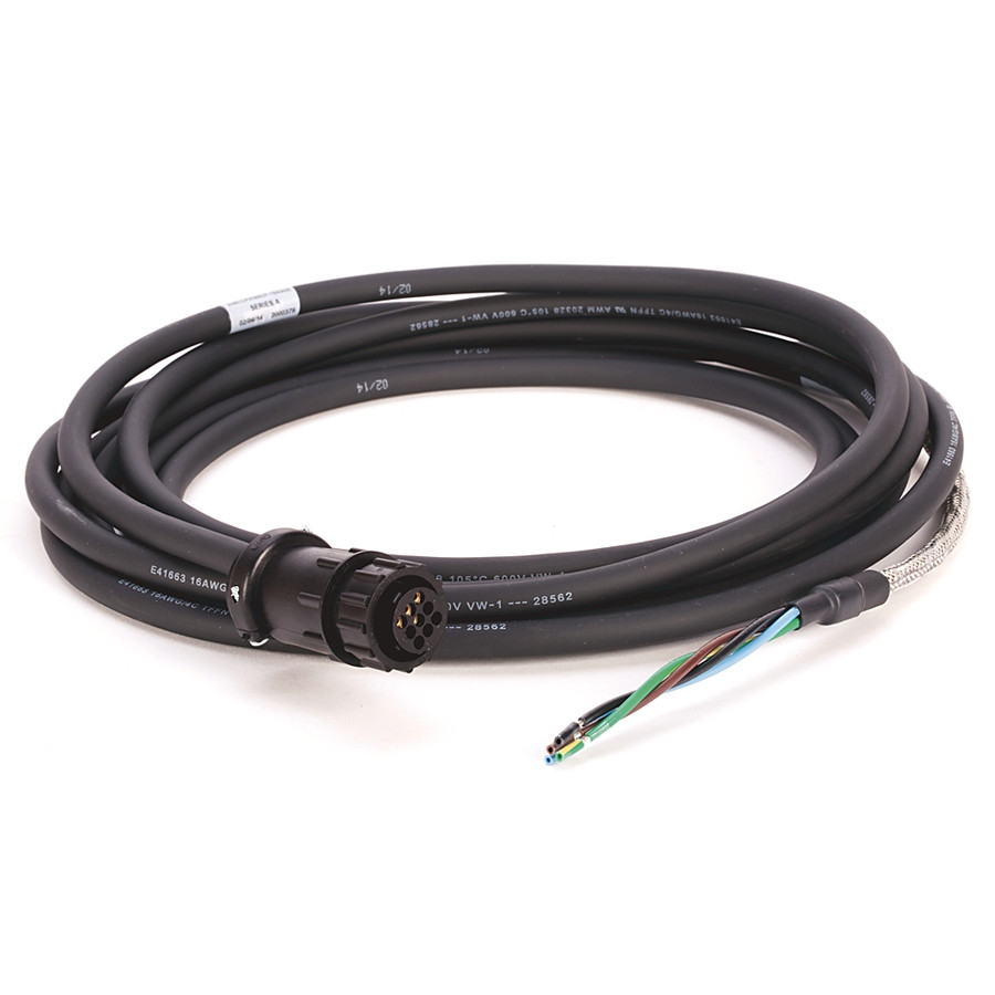 CABLE DE PODER , CONECTOR CIRCULAR DE PLASTICO, FLYING LEAD, 16 AWG, ESTANDAR 5  M - 2090CPWM6DF16AA05