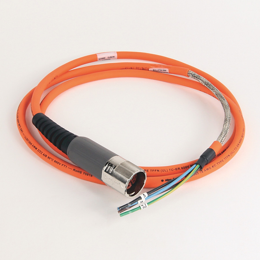 Cable de potencia para motor, conector rápido DIN, 16AWG, 2mts. - 2090CPWM7DF16AA02