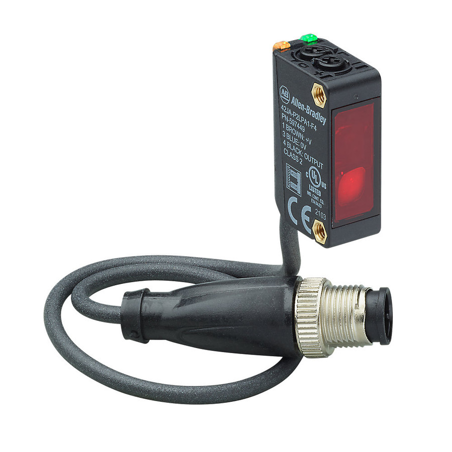 SENSOR FOTOELECTRICO 42JA VISISIGHT M20A, GRAN ANGULAR DIFUSO, PNP, 200 MM, MICRO CC - 42JAW2LPA1F4