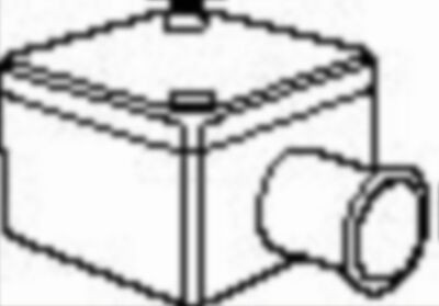 caja de conexión de policarbonato 53 x 53 x 35 mm (2,09 x 2,09 x 1,38 pulgadas), con dos polos y ter - 440FA0116