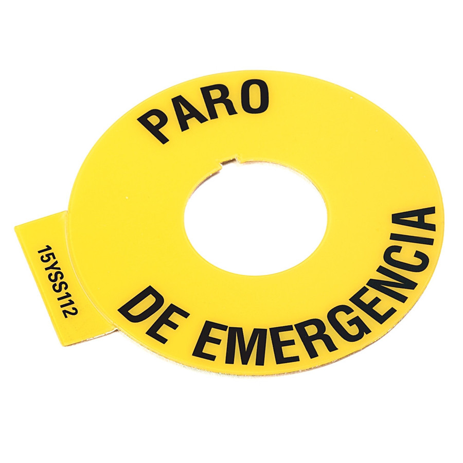 Placa Redonda Paro de Emergencia Allen-Bradley 800F15YSS112