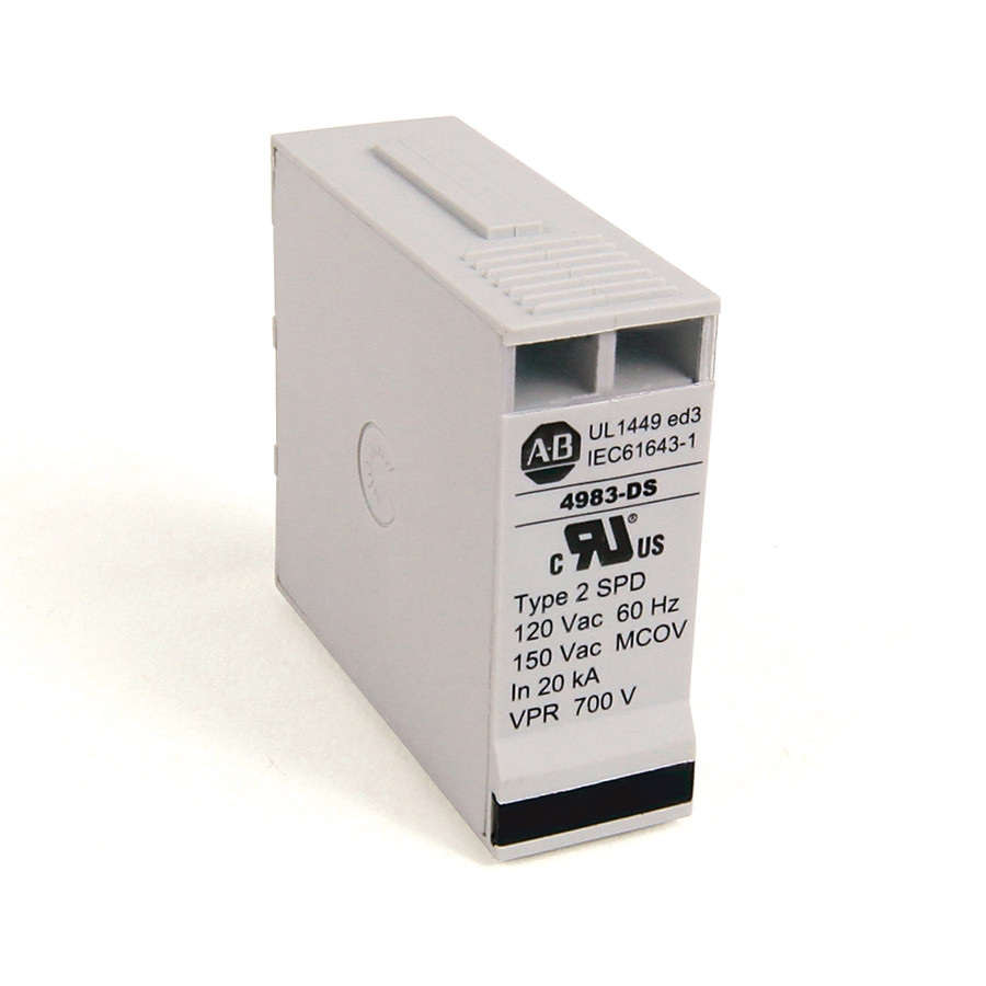 SUPRESOR Y FILTRO, MONTAJE EN RIEL DIN, 120, 80KA, 2 POLOS - 4983DS120802