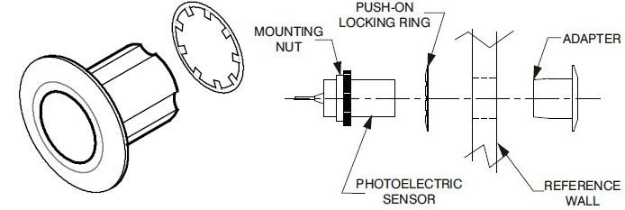 18MM FLUSH MOUNTING ADAPTOR - 602590