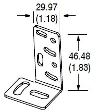 BRACKET DE MONTAJE TIPO L - 60BKTLSS