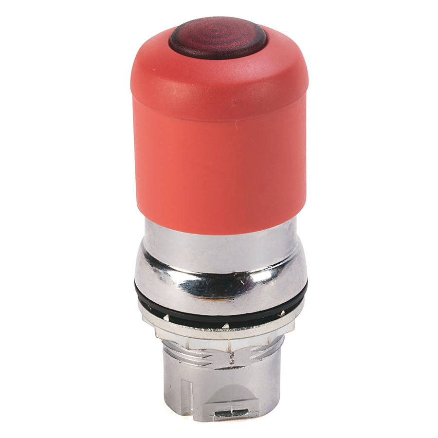 BOTON PULSADOR 22MM ILUMINADO GIRAR PARA LIBERAR CABEZA DE HONGO IP 66 - 800FMLMP34