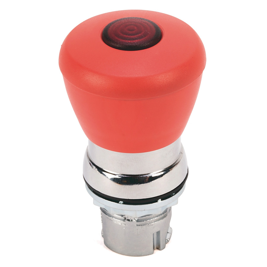 OPERADORES DE HONGO ILUMINADOS 800F ILUMINADOS 40 MM METAL REDONDO LED INTEGRADO ROJO - 800FMLMP44PN5RX12L