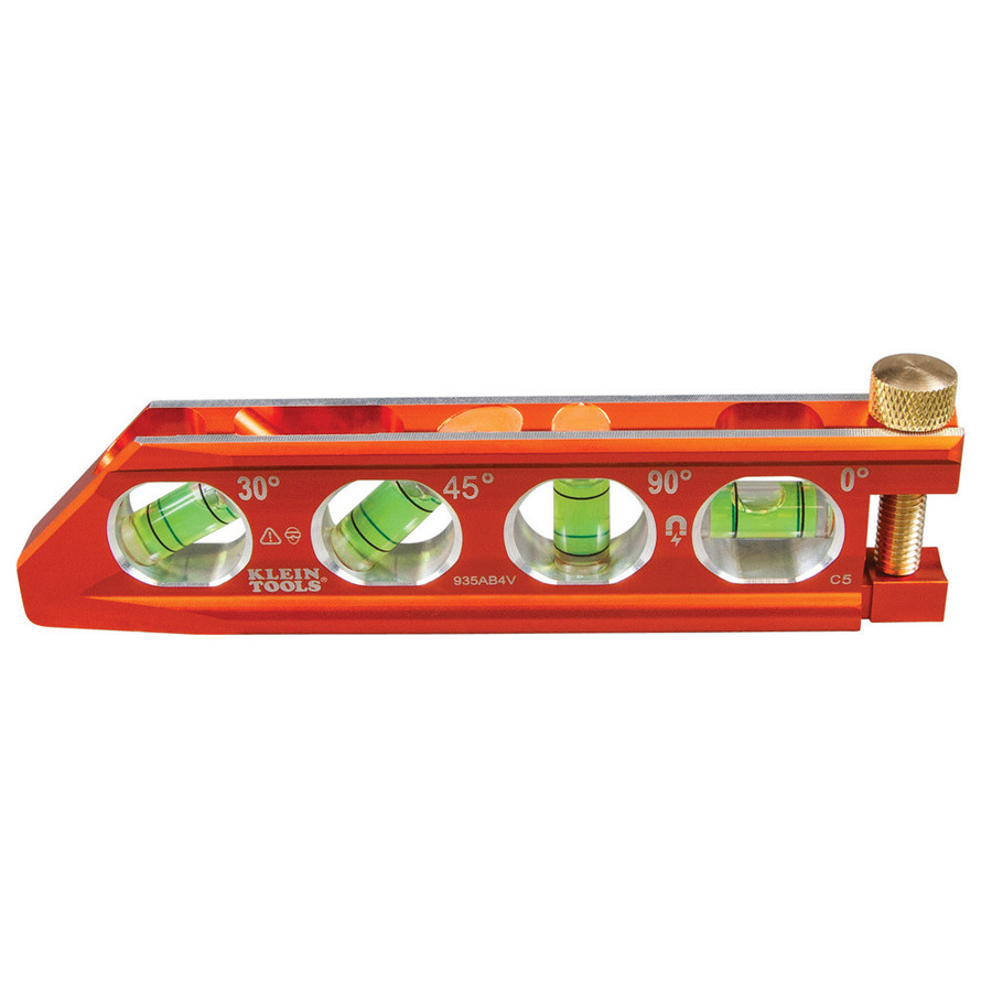 NIVEL MAGNETICO "ACU-BEND" CON IMANES EXTRAFUERTES Y SOPORTE PARA COLOCAR EN TUBO CONDUIT - 935AB4V