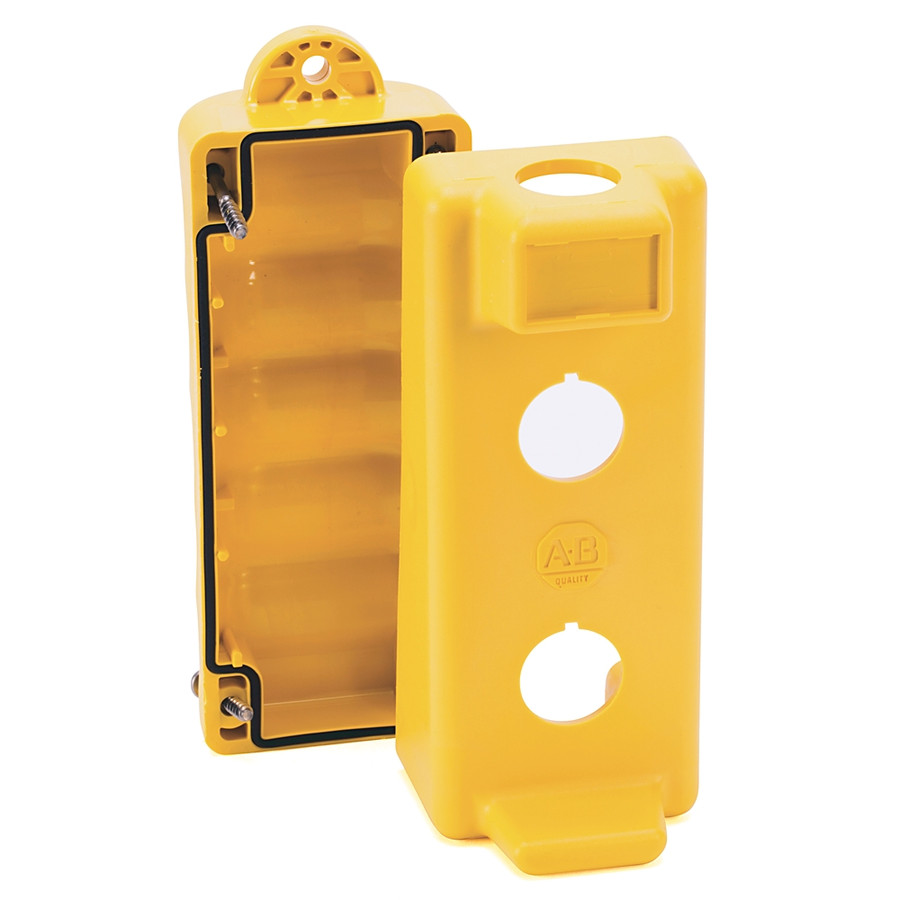 BOTONERA COLGANTE 2 ORIFICIOS, COLOR AMARILLO, IP66, 4/4X/13 - 800FP25