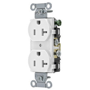 RECEPTACULO DUPLES De Hubbell CR20WHI
