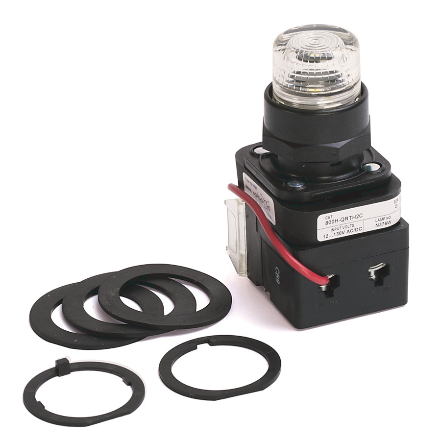 LUZ PILOTO DE 30 MM, TIPO DE VOLTAJE COMPLETO, TIPO DE PRUEBA DE EMPUJE, LÁMPARA LED, 12-130 V CA - 800HQRTH2C