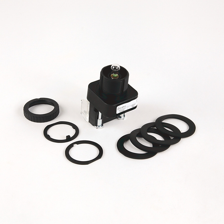 BOTON PULSADOR ILUMINADO LED AMBAR 30MM, A VOLTAJE PLENO, 12-130V AC/DC, 1 CONTACTO N.O.  - 800HQRBH2AD1