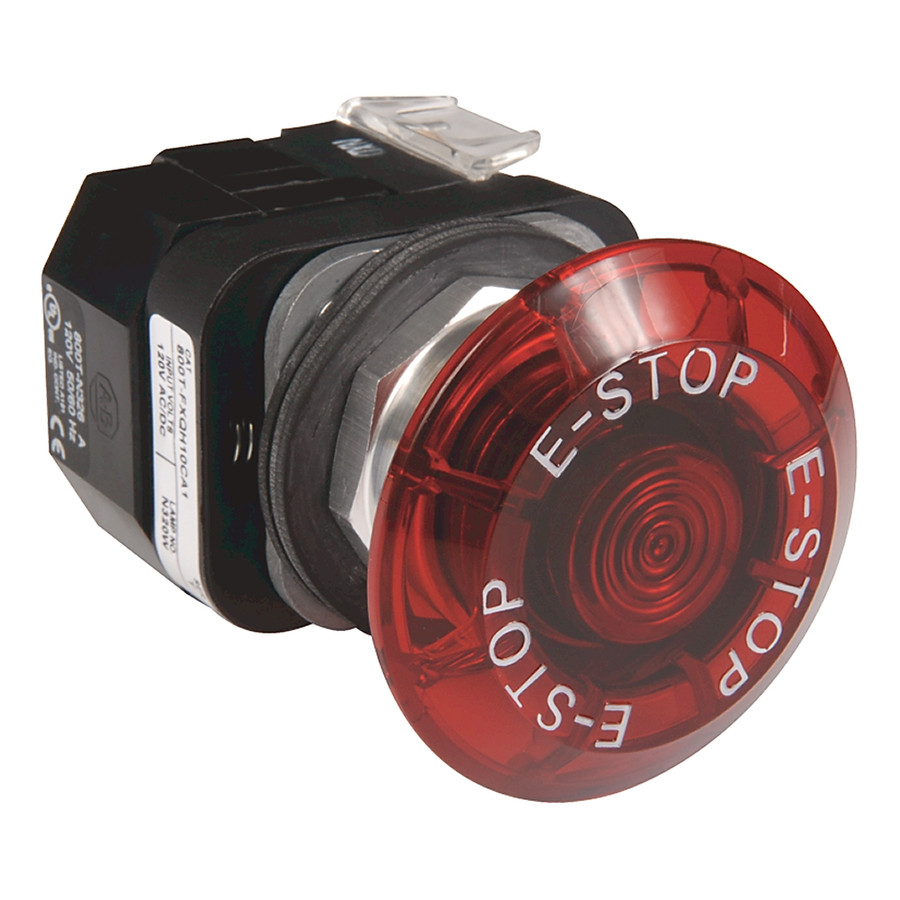 Botón 30,5 mm Tipo 4/13 2pos.tipo hongo,rojo,12-130V AC/DC - 800TFXJEQH2RA1