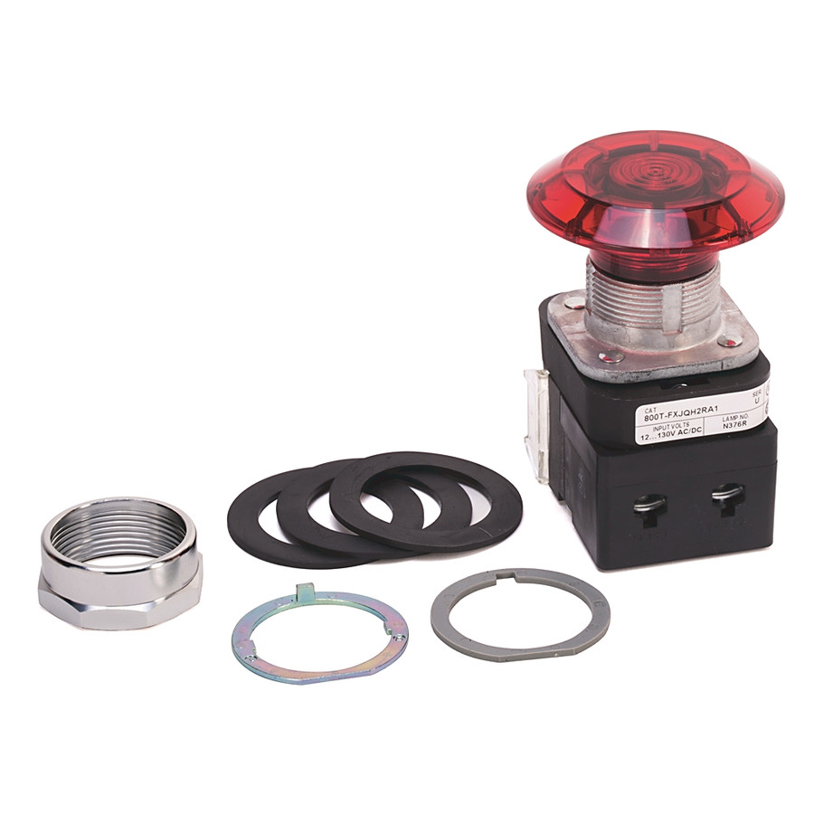 BOTON TIPO HONGO, 4/13, 2 POSICIONES PB-ILLUM PUSH-PULL, ROJO (PAROS DE EMERGENCIA) 12-130V AC/DC - 800TFXJQH2R