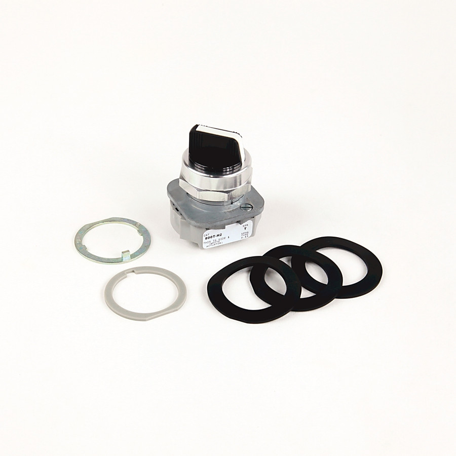 INTERRUPTOR SELECTOR DE 30 MM, 2 POSICIONES, LEVA KE8, SIN PROTECTORES - EN TERMINALES - 800TH2KE8