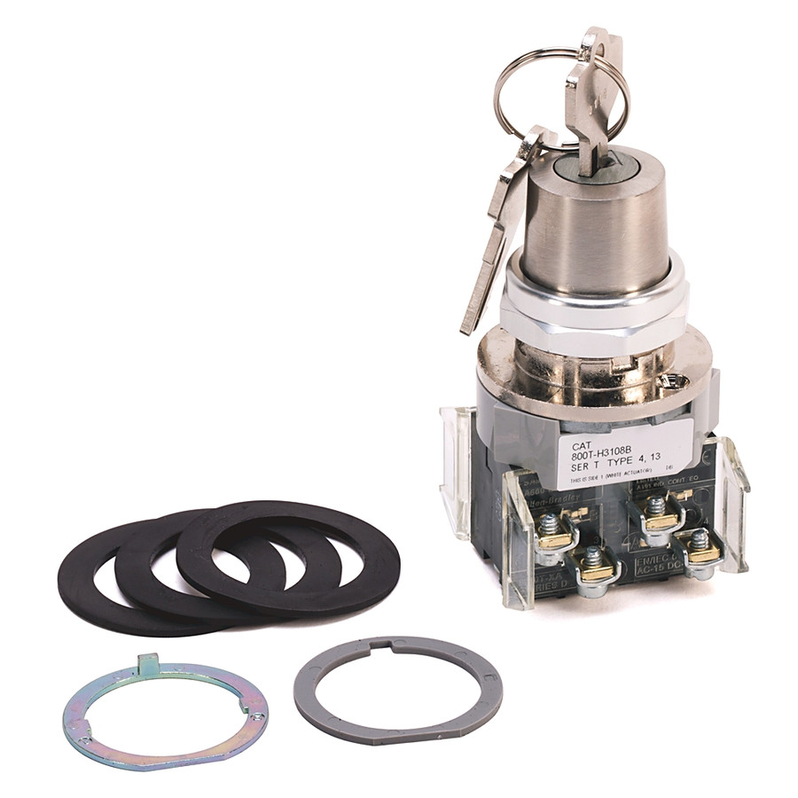 SWITCH 30.5MM, MANTENIDO LLAVE D335, 1NO. NEMA 4/13 2 POSICIONES - 800TH3105D1