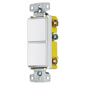 INTERRUPTOR RESIDENCIAL COMBO 2 INTERRUPTOR De BALANCIN 1 Polo Hubbell RCD101W