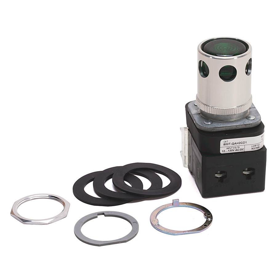 BOTON 30 MM, LED, VERDE,12-130V AC/DC - 800TQAH2GD1V