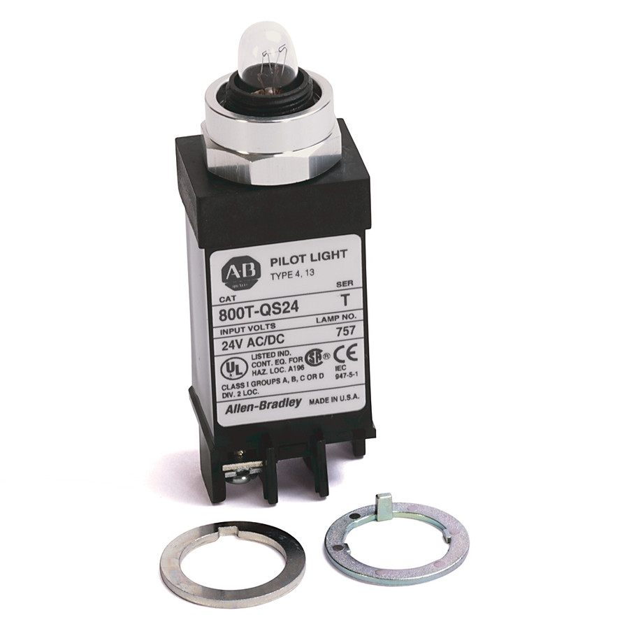 LUZ PILOTO BLANCA 800T, 18MM, ESTANDAR, DE LED, 24VAC/DC. - 800TQSH24W