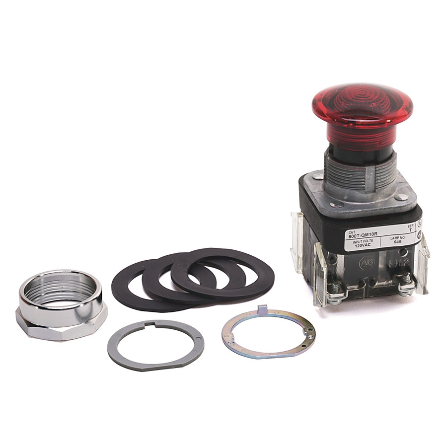 BOTON ILUMINADO 120V VERDE - 800TQM10G